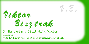 viktor bisztrak business card